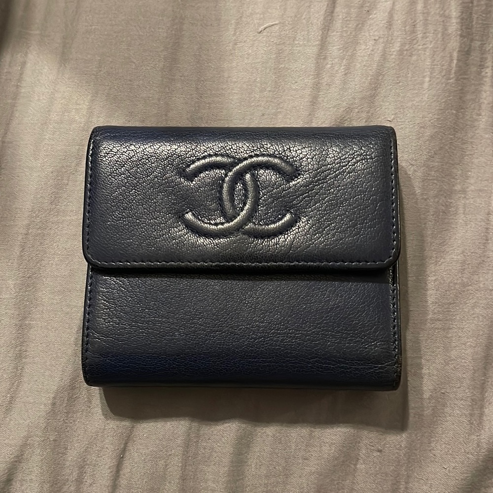 CHANEL Navy Blue Wallet